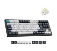 Keychron Q3 Max Wireless Mechanical Keyboard TKL - Hot-Swappable Gateron Banana Early Tactile Switch, 2.4G/Bluetooth, Full Aluminum with RGB Programmable Knob for Mac Windows Linux(UK Layout)- Black
