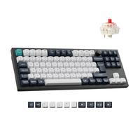 Keychron Q3 Max Wireless Mechanical Keyboard TKL Layout - Hot-Swappable Gateron Red Switch, 2.4G/Bluetooth, Full Aluminum with RGB Programmable Knob Compatible with Mac Windows Linux(UK Layout)- Black