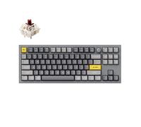Keychron Q3 QMK Mechanical Keyboard Silver Gray Gateron G Pro Brown Fully Assembled Knob