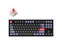 Keychron Q3 TKL 75% Custom Mechanical Keyboard, Wired RGB Backlight QMK/VIA Programmable Macro, Hot Swappable Gateron G Pro Red Switch for Mac Windows Linux (Carbon Black)