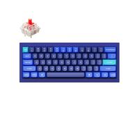 Keychron Q4 Wired Custom Mechanical Keyboard, QMK/VIA Programmable Macro, Full Aluminum, Hot-Swappable Gateron G Pro Red Switch, 60% Layout Double Gasket Compatible with Mac and Windows - Blue