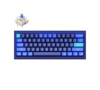 Keychron Q4 Wired Custom Mechanical Keyboard, QMK/VIA Programmable Macro, Full Aluminum, Hot-Swappable Gateron G Pro Blue Switch, 60% Layout Double Gasket Compatible with Mac and Windows - Blue