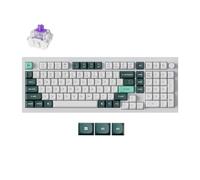 Keychron Q5 HE QMK Wireless Custom ANSI Mechanical Keyboard with Knob, 2.4 GHz/Bluetooth/Wired 100% Layout Hot-Swappable Programmable RGB Backlit Gateron Magnetic Switches for Mac Windows, Shell White