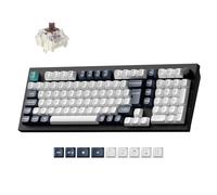 Keychron Q5 Max Wireless Custom Mechanical Keyboard, 2.4 GHz Bluetooth QMK Full Aluminum 96% Layout RGB with Hot-swappable Gateron Brown Switch Compatible with Mac Windows Linux(UK Layout) - Black