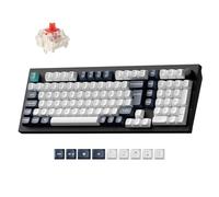 Keychron Q5 Max Wireless Custom Mechanical Keyboard, 2.4 GHz Bluetooth QMK Full Aluminum 96% Layout RGB with Hot-swappable Gateron Red Switch Compatible with Mac Windows Linux(UK Layout) - Black
