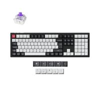 Keychron Q6 HE Wireless Custom Mechanical Keyboard - Hall Effect Gateron Double-Rail Magnetic Switch, Rapid Trigger, 2.4G/Bluetooth 5.2/USB-C, QMK/Launcher Full Metal RGB Backlit, UK Layout - Black
