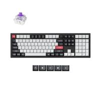 Keychron Q6 HE Wireless Custom Mechanical 100% Full Keyboard US Layout, 2.4 GHz/Bluetooth/Wired QMK Rapid Trigger Hot-Swappable Programmable Gateron Double-Rail Magnetic Switches for Mac Windows