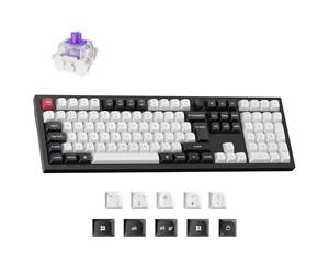 Keychron Q6 HE Wireless Custom Mechanical Keyboard - Hall Effect Gateron Double-Rail Magnetic Switch, Rapid Trigger, 2.4G/Bluetooth 5.2/USB-C, QMK/VIA Full Metal RGB Backlit, UK Layout - Black