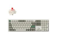 Keychron Q6 Max Wireless RGB Mechanical Keyboard - Hot-Swappable, Gateron Jupiter Red Switches, Aluminum Frame with Knob, Full-size (104Keys), Compatible Windows Mac Linux, Shell White (Q6M-P1)