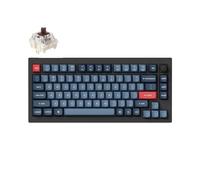 Keychron V1 MAX Wireless Mechanical Keyboard, 75% Layout QMK/VIA Programmable with Hot-Swappable Gateron Jupiter Brown Switch, Compatible with Mac Windows Linux Knob Version (ANSI/US)