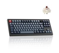 Keychron V3 Max TKL Wireless Mechanical Keyboard - 87 Keys Hot-Swappable Gateron Brown Switch, QMK RGB Bluetooth/2.4 GHz, Compatible with Mac Windows Linux for Office & Gaming (UK Layout) - Black