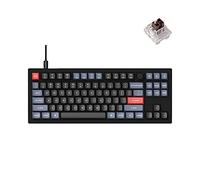 Keychron V3 Wired Custom Mechanical Keyboard Knob Version, TKL QMK/VIA Programmable with Hot-swappable Keychron K Pro Brown Switch Compatible with Mac Windows Linux Carbon Black (Non-Transparent)