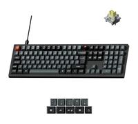 Keychron V6 8K Wired Mechanical Keyboard, Full Size 100% UK Layout Gaming Keyboard with Knob, 8000Hz Polling Rate RGB PBT Keycaps, QMK Hot-Swappable Super Banana Early Tactile Switches - Black