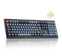 Keychron V6 Max Full-Size Wireless Custom Mechanical Keyboard - Gateron Banana Tactile Switch, QMK Programmable, 2.4 GHz/Bluetooth Connectivity (UK Layout) Compatible with Mac Windows Linux - Black