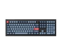Keychron V6 Max Fullsize Custom Wirless Mechanical Keyboard, 2.4 GHz/Bluetooth/Wired 3-Mode RGB Backlight QMK/VIA Programmable Macro, Hot-Swap Gateron Jupiter Red Switch PBT Keycaps for Mac Windows