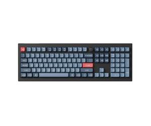 Keychron V6 Max Fullsize Custom Wirless Mechanical Keyboard, 2.4 GHz/Bluetooth/Wired 3-Mode RGB Backlight QMK/VIA Programmable Macro, Hot-Swap Gateron Jupiter Red Switch PBT Keycaps for Mac Windows