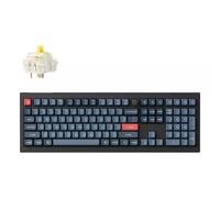 Keychron V6 Max Full-Size Wireless Custom Mechanical Keyboard - Gateron Banana Early Tactile Switch, QMK Programmable, 2.4 GHz/Bluetooth Connectivity (UK Layout) for Mac Windows Linux - Black