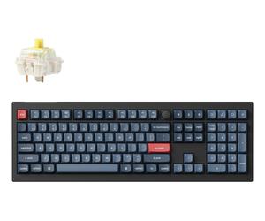 Keychron V6 Max keyboard Universal USB + RF Wireless + Bluetooth QWERTY UK English Black, Grey