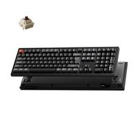 Keychron V6 Ultra Full-Size Wireless Mechanical Gaming Keyboard - 8K Polling Rate (2.4 GHz/Bluetooth/Wired), ZMK Programmable RGB Brown Switch, Compatible with Mac Windows Linux - Black(UK Layout)