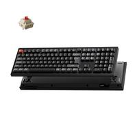 Keychron V6 Ultra Full-Size Wireless Mechanical Gaming Keyboard - 8K Polling Rate (2.4 GHz/Bluetooth/Wired), ZMK Programmable RGB Red Switch, Compatible with Mac Windows Linux - Black(UK Layout)
