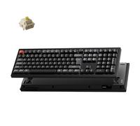 Keychron V6 Ultra Full-Size Wireless Mechanical Gaming Keyboard - 8K Polling Rate (2.4 GHz/Bluetooth/Wired), ZMK Programmable RGB Banana Switch, Compatible with Mac Windows Linux - Black(UK Layout)