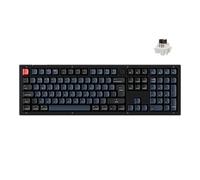 Keychron V6 Wired Mechanical Keyboard Knob Version, Full-Size QMK Programmable with Hot-swappable Super Brown Switch Compatible with Mac Windows Linux (Frosted Black-Translucent), UK Layout