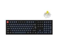 Keychron V6 Wired Mechanical Keyboard Knob Version, Full-Size QMK Programmable with Hot-swappable Super Banana Switch Compatible with Mac Windows Linux (Frosted Black-Translucent), UK Layout