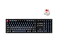 Keychron V6 Wired Mechanical Keyboard Knob Version, Full-Size QMK Programmable with Hot-swappable Super Red Linear Switch Compatible with Mac Windows Linux (Frosted Black-Translucent), UK Layout