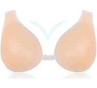 Keyck Adhesive Bra Push-Up, Silicone Backless Bra Invisible Breathable Strapless Bra, skin-coloured, 28A