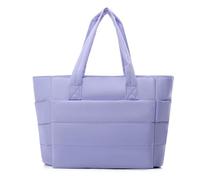 Keyck Tote Bag for Women Puffer Shoulder Bag with Laptop Compartments and Zipper, Soft Lightweight Quilted Puffy Handbag Carry on Bag for Work Travel Gym Beach School, Purple
