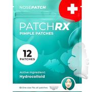 KEYCONCEPTS PatchRx Pimple Patches for Nose (12 Patches), Hydrocolloid Acne Patches - Pimple Patch Hydrocolloid Patches and Pimple Stickers - Hydrocolloid Acne Dots, Zit Patches - Large Pimple Patches