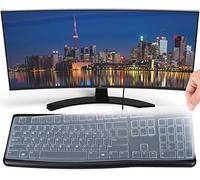 KeyCover Ultra Thin Silicone Keyboard Cover Compatible with Logitech K120 MK120 Clear Keyboard