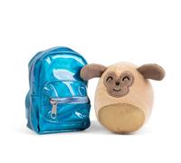 Keycraft Paw Cuddles Dog Stuffed Animal Plush Toy with Backpack |Mini Bag Collection| Soft Toy Gift for Kids|Schoolbag