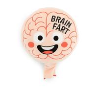 Keycraft Plushie Whoopee Cushion Brain - Funny Brain Fart Plush Toy, Squeezable Fart Noise Maker, Novelty Prank Toy & Gag Gift for Kids and Adults, Soft Joke Toy Age 3+