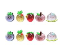 KEYDUACU 10 PCS Fruit Fridge Magnets, 3D Resin Cute Fridge Magnet,Funny Fridge Magnets, Cute 3D Food Magnet for Refrigerators, Kitchen, Girls' Locker, Office, Whiteboard, Dishwasher (Luminous)