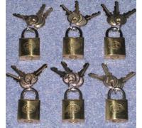 Keyed Alike Tri Circle Brass Padlock 25mm Pack Of 6, All Same Key