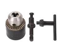 Keyed Drill Chuck Adapter Kit 1.5-10mm 3/8-24UNF | High Strength 45 Steel for Firm Grip | Impulse Driver Replacement for Hammer Drill/Drill Press