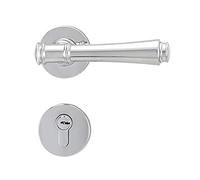 Keyed Entry Door Lever Lock with 3 Combo Keys - Satin Nickel Finish - Secure and Stylish Office or Front Door Handle(Silver)