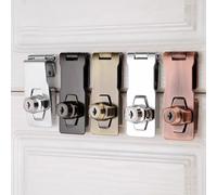 Keyed Hasp Lock for Cabinets and Small Doors, Zinc Alloy Security Lock with Keys and Screws, 2.5-Inch / 3-Inch / 4-Inch Size Options