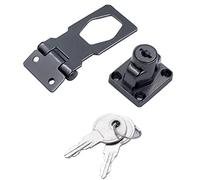 Keyed Hasp Lock Hasp, Door Padlock Hasp Keyed Locking with Twist Knob for Cabinets Sheds Doors Windows(Modele)