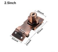 Keyed Hasp Locks with Keys for Reliable Security on Cabinets and Doors (2.5 inch red Ancient)