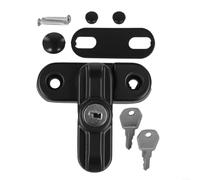 Keyed Security Lock for UPVC Doors with Alloy Sash Jammer to Restrict Door Movement and Enhance Protection Against Intrusion (Black)
