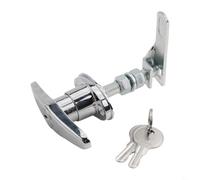 Keyed T-Handle Lock Set for Truck Cap Camper Shell Garage Door Attachment 98x96mm Silver Zinc Alloy