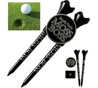 Keyfit Tools Moss Boss Golf Divot Ball Mark Repair Tool 5 in 1 Tool Uses 2 Tees & A Ball Marker As A Repair Tool ~Save Space in Your Pocket ~No Need to Carry a Divot Tool ~Cigar & Club Holder