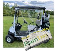 Keyfit Tools RainDay Golf Cart Rain Cover Side Panel Door Shield ~ Fast Easy On & Off ~ Portable Storable for Use On Golf Carts Fold Away Roll Up Driver Or Passenger Side Rain Wind Blocker Curtain