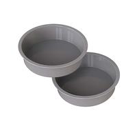 KEYFIVE 7 Inch Round Silicone Cake Pan, 2 Pieces 7" Air Fryer Baking Molds, 7 Inch Silicone Baking Molds for Baking Banana Cakes, Mousses