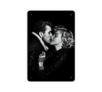KEYGAMER Marilyn Monroe & James Dean Metal Tin Sign, Vintage Plaque Poster Garage Bar Home Wall Decor 8 X 12 Inches