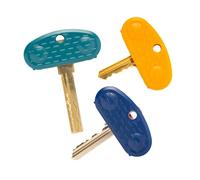 KeyGrip Key Turner Aid (Pack of 3) - Ergonomic Key Turning Aid for Weak Grip - Wide Thumb Turn Key Holder with Colour Coding - Easy Key Turning for Reduced Hand Strength