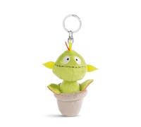 NICI Keyholder carnivorous Gisela 10cm green - Sustainable companion cuddly animal pendant with metal ring to hang on keys, cord, bag, and more
