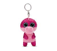 Keyholder GLUBSCHIS Dragon Kay-Kay 9cm pink - Sustainable companion cuddly animal pendant with metal ring to hang on keys, cord, bag, and more